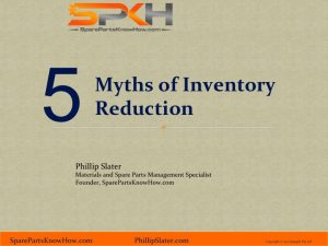 5 Myths of Inventory Reduction