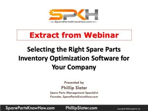 spare parts inventory optimization trap